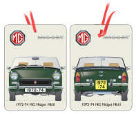 MG Midget MkIII (wire wheels) 1972-74 Air Freshener